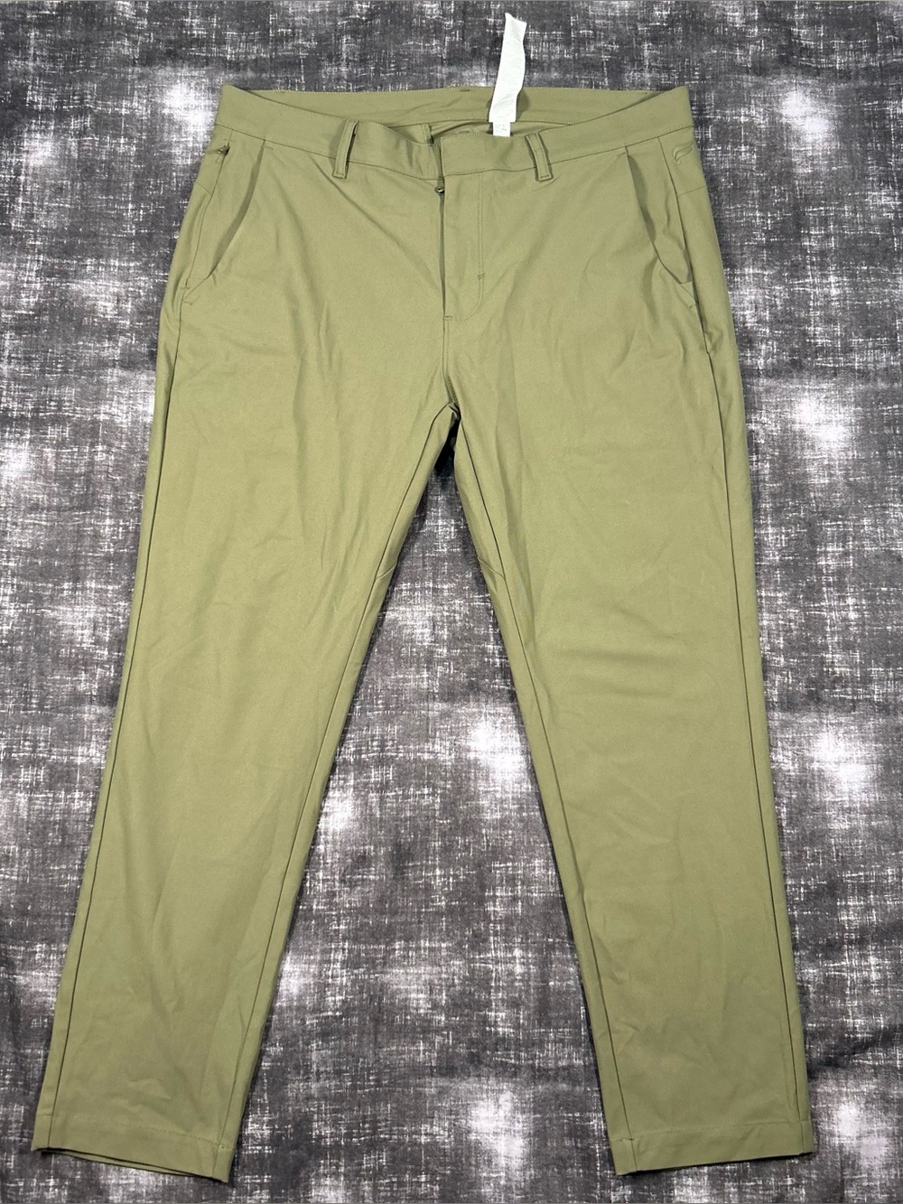 Fabletics The Don 5-Pocket Pants Mens 36X27.5 Olive Green Slim Fit Stretch Chino